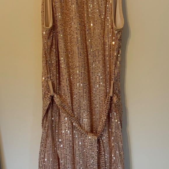 SHEIN SEQUIN PARTY COCKTAIL DRESS GOLD SIZE SMALL - Picture 3 of 6